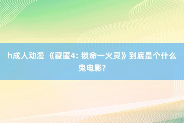 h成人动漫 《藏匿4: 锁命一火灵》到底是个什么鬼电影?